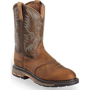 Ariat Workhog Pull-On Work Boot, Waterproof Full-Grain Leather, Composite Toe, Aged Bark Army Green, Size 11.5, 10001188