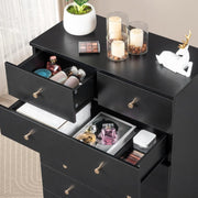 UBesGoo 6 Drawer Wood Dresser for Bedroom, Black