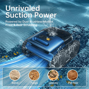 Seauto Cordless Robotic Pool Cleaner, Sonar Navigation, Auto Path Planning, Tangle-Free Design, Wall Climbing, 150-Min Runtime, Dark Blue, SAT-25-NEW