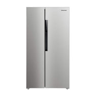 Hamilton Beach 15.6 Cu Ft Side By Side Refrigerator, Stainless Steel, Adjustable Thermostat, Slide Out Shelves