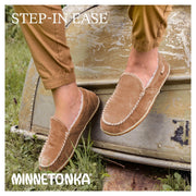 Minnetonka Men's Tilden Moccasin Suede Indoor and Outdoor Slippers Brown Ruff Size 10 41002-10