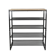 Better Homes & Gardens 666909777 Jace 5-Tier Shoe Rack, Metal Steel, 15 Pairs of Shoes, Multi-Functional