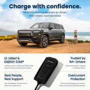Ampure Go Level 2 Portable EV Charger, 32 Amp, SAE J1772 Connector, NEMA 14-50 Plug, 20ft Cable, Weather-Resistant, UL Certified, 5910764K