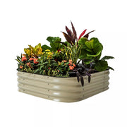 Vego Garden VB4N111W 4-in-1 Modular Raised Rectangular Metal Outdoor Garden Bed 42