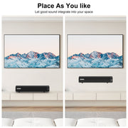 TOPVISION Sound Bar for TV, 50W Stereo with Bluetooth 5.4, Optical AUX RCA USB Inputs, DSP Technology, Slim Black SL02