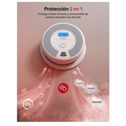 X-SENSE SC07-MR Smart Smoke Detector Carbon Monoxide Detector Combo with SBS50 Base Station 5 Alarm with 1 Base Station