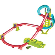 Hot Wheels HPC07 Neon Speeders Skyscraper Speed Circuit with 1 Hot Wheels Car Track Set
