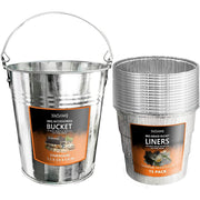 YAOAWE HDW152 15-Pack Aluminum Grease Liners with Drip Bucket, Compatible, 4.1 in x 3.5 in