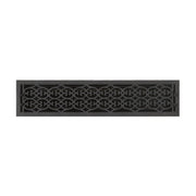 Signature Hardware 345981 Old Victorian Cast Iron Floor Register Black Powder Coat 6in x 30in