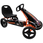 509 Crew Air Jet Pedal Go Kart, Orange, Adjustable Bucket Seat, 10 Inch EVA Wheels, Steel Tube Frame, U925007