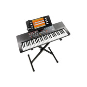 Rockjam RJ640-XS 61-Key Keyboard Piano Kit With Keyboard Stand, Sheet Music Stand, Piano Note Stickers & Lessons