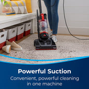 Bissell CleanView Upright Vacuum Cleaner, Bagless Corded, OnePass Technology, Multi-Level Filtration, Active Extension Wand, TurboBrush Tool, Black/Red, 13 in Cleaning Path, 3533