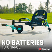 Razor 20043435 Crazy Cart Shuffle Kid-Powered Drifting Go-Kart, Ride-on for Ages 4+, Adjustable Frame