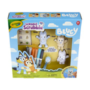 Crayola Scribble Scrubbies Deluxe Bluey Playset, 3 Count, Washable Markers and Stickers, Toddler Arts and Crafts Kit, Ages 3 and Up, 740245
