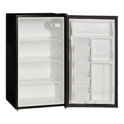 Arctic King ARM33A5ABB Compact Refrigerator, 3.3 Cu Ft Capacity, Single Door, Black Steel Finish, Automatic Defrost, Pocket Handle