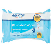 Equate Fresh Scent Flushable Wipes 3 x 48 (144 Wipes)