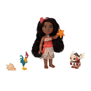 Moana Moana 2 Adventure Petite Set Doll with 2 Outfits, Accessories, Heihei and Kotu Figures, 6 Inch, 23976