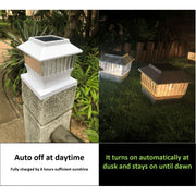 Involux IL0116-06 Modern White Solar Post Cap Lights, 6 Pack, Fits 4x4 and 6x6 Posts, 3 Color Modes