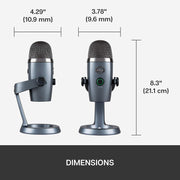 Blue 988-000088 Yeti Nano Premium USB Mic for Recording and Streaming - Shadow Grey