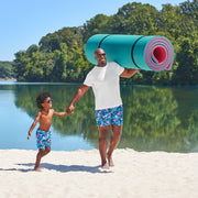 6-ft x 15-ft Floating Pad, Teal/Pink - Lightweight & Durable