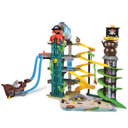 Simba Dickie Adventure Force Pirate Garage Multi-Level Trackset with Two Die-Cast Cars and Helicopter, Multicolor