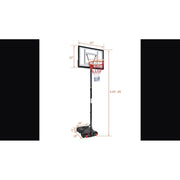 Ktaxon Height Adjustable Basketball Hoop Stand 5.2-6.9 ft Portable Basketball Stand with Wheels for Kids Adult Indoor/Outdoor