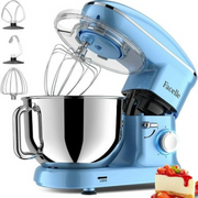 Facelle 6.5 QT Stand Mixer 660W 6+P Speed Tilt-Head Electric Kitchen Mixer Blue