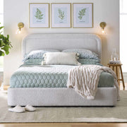 Better Homes & Gardens BH15013489710KIV Juliet King Boucle Platform Bed, Ivory, Modern Design