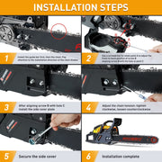 Amobro TimberMaster 20-Inch 58CC 3.4HP Gas Chainsaw with Auto-Lube Smart Saw for Tree and Wood Cutting