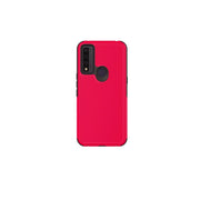onn. Slim Rugged Phone Case with Built-in Microbial Protection for Alcatel TCL 4X 5G, Red