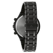 Bulova 98A242 Men's Black Ion-Plated Chronograph Watch, Black Dial, Stainless Steel Bracelet