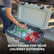 Igloo Overland 72 QT Ice Chest Cooler, Foam-Insulated, Locking Lid, White
