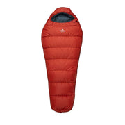 TETON Sports LEEF Ultralight Mummy Sleeping Bag, 30F Temperature Rating, Water-Resistant 40-Denier Polyester Ripstop Shell, Compression Sack Included, Short, Fire/Slate, 2210LSFRSL
