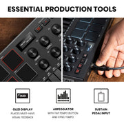 AKAI Professional MPKMINI3B MPK Mini MK3 25 Key USB MIDI Keyboard Controller with 8 Backlit Drum Pads, Black