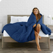 Bare Home Down Alternative Comforter Set 2-Pieces - All Seasons - Twin/Twin-XL, Dark Blue