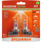 Sylvania H11SU.BP2 H11 Silverstar Ultra Halogen Headlight Bulb, 2 Pack