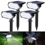 Toodour S49SPOT-W-4 4 Pack 49 LED Super Bright Solar Spot Lights with 2 Lighting Mode, White