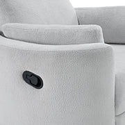 Soho Baby Nottingham Upholstered Glider Recliner Chair, Plush Gray, 360 Swivel, Manual Reclining, Metal Frame, 81624553