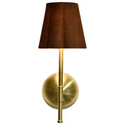 Sterling & Noble Brown Rounded Pleated Rechargeable Wall Sconce, Integrated LED, Dimmable, Remote Control, Touch Sensor, Indoor Lighting