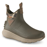 Columbia Dry Tortugas Men's Waterproof Deck Boot, Vulcanized Rubber Upper, Omni-Grip Outsole, Deep Olive/Cedar, 8.5 M, 2128021313