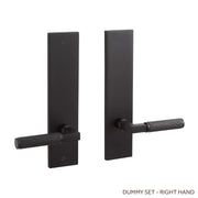 Signature Hardware 455682 Satcher Solid Brass Dummy Door Knob Set, Matte Black