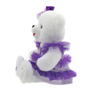Holiday Time Snowflake Girl 2025 Teddy Bear Plush, White and Purple, 15 in