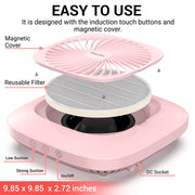 MelodySusie Nail Dust Collector with Reusable Filter, Powerful Electric Suction Machine, Pink - Low Noise