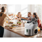 Philergo Pebble Ice Maker Machine with Self-Cleaning, Stainless Steel