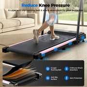 TASKBAY Folding Electric Treadmill with Handles, Portable, 300 lb Capacity, Foldable Design with Wheels