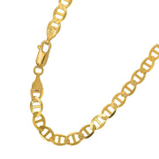 JewelStop 10k Solid Yellow Gold Mariner Chain Necklace, 3.2mm, 24 in, Lobster Claw Clasp, 22191N
