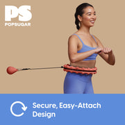 POPSUGAR Weighted & Adjustable Fitness Hoop  30 Detachable Links with 1lb Weighted Ball  Coral