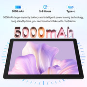 AEEZO OC101 10inch Tablet Android 14 with Case,Octa-Core with 10GB+128GB Tablets - Gray