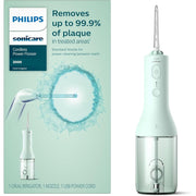Philips Sonicare HX3822/14 Power Flosser 2000 Cordless Oral Irrigator with Adjustable Intensity, Mint