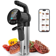 Inkbird CharMeter SSV-102-W Sous Vide Cooker, 1000W Immersion Circulator with 2.4G WiFi, Black/Silver
